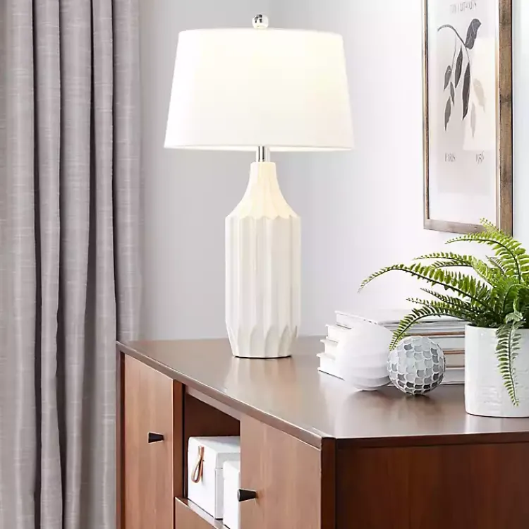 Kirklands Home Cream Ceramic Sandra Table Lamp Best