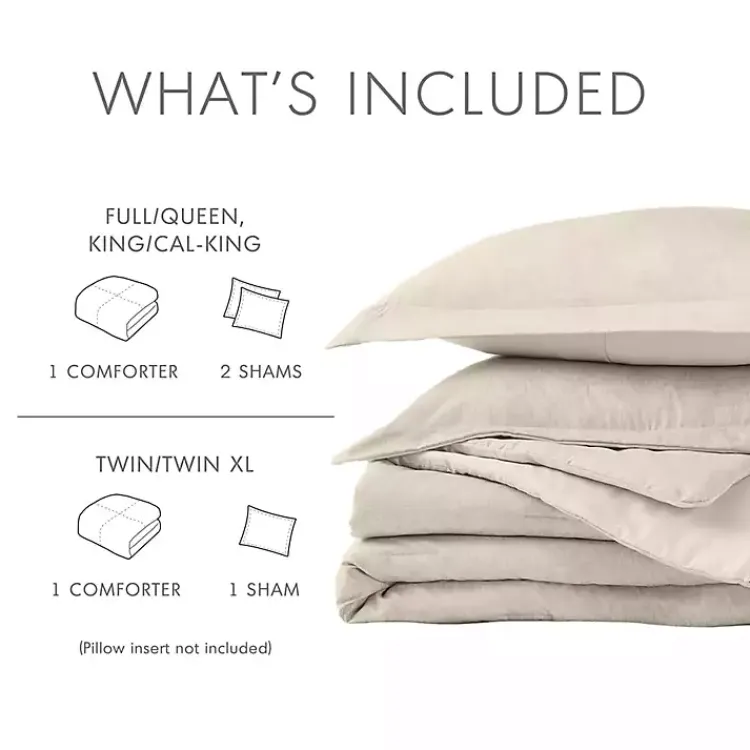 Kirklands Home Cream Chambray 2-pc. Twin/Twin XL Comforter Set Ivory Hot
