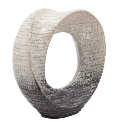 Statues & Figurines>Kirklands Home Cream Circle Sculpture