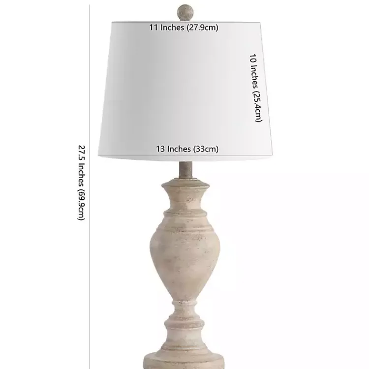Kirklands Home Cream Classic Curve Table Lamp White