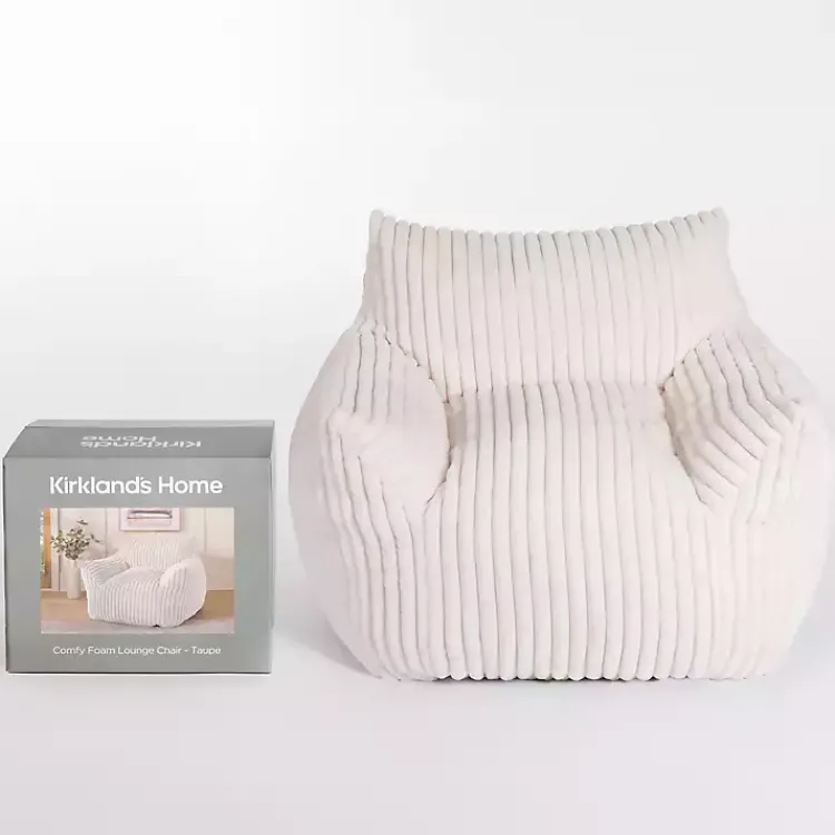 Kirklands Home Cream Comfy Foam Lounge Chair White Outlet