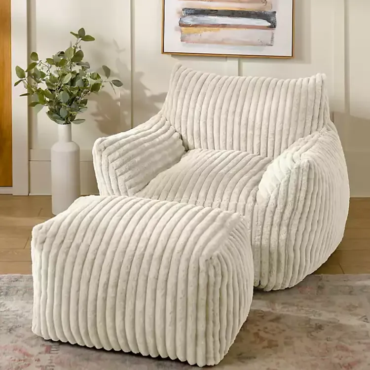 Kirklands Home Cream Comfy Foam Lounge Chair White Outlet