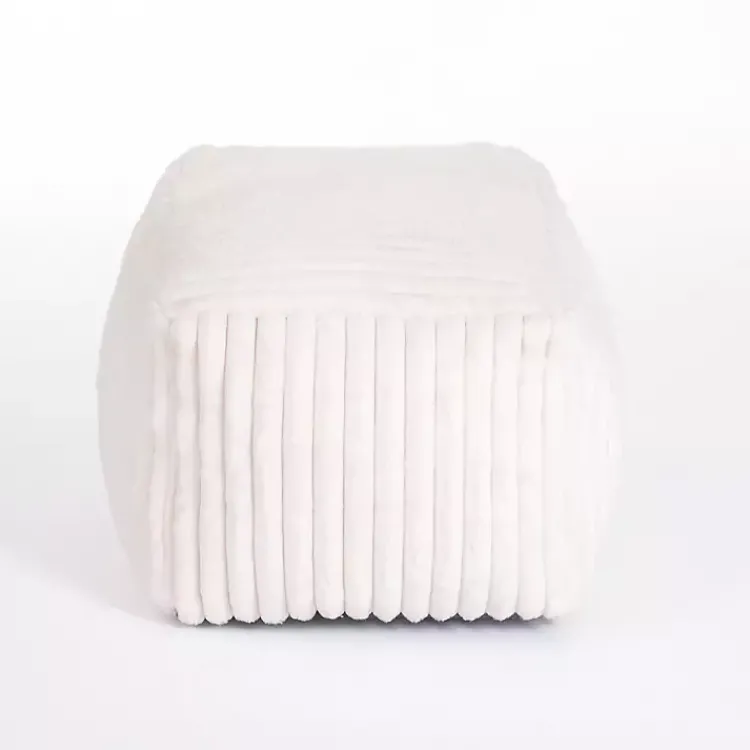Kirklands Home Cream Comfy Foam Lounge Ottoman White Online