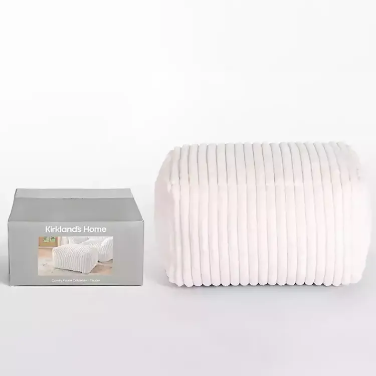 Kirklands Home Cream Comfy Foam Lounge Ottoman White Online