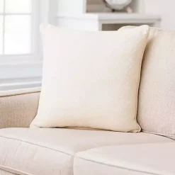 Pillows>Kirklands Home Cream Cross-stitch Woven Pillow Ivory