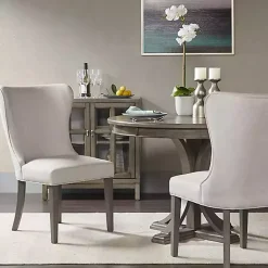 Kirklands Home Cream Curved Back Upholstered Dining Chair Ivory Best