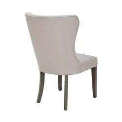Kirklands Home Cream Curved Back Upholstered Dining Chair Ivory Best