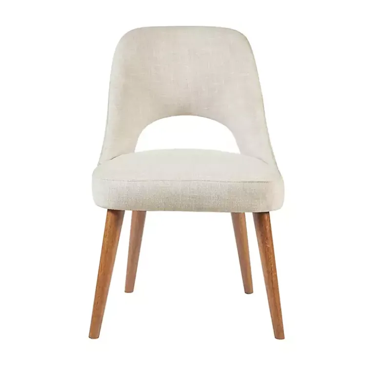 Kirklands Home Cream Cut-Out Pecan Wood Dining Chairs, Set of 2 White Online
