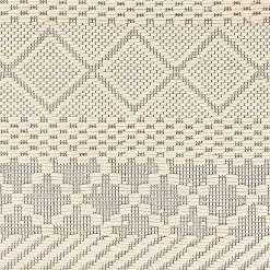 Kirklands Home Cream Diamond Tassel Wool Area Rug, 8x10 Ivory Discount