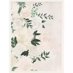 Kirklands Home Cream Elegant Floral Framed Art Print Ivory
