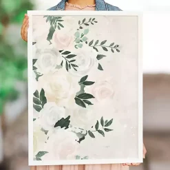 Kirklands Home Cream Elegant Floral Framed Art Print Ivory