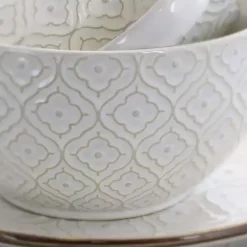 Kirklands Home Cream Embossed 16-pc. Dinnerware Set Ivory Hot