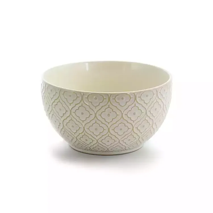 Kirklands Home Cream Embossed 16-pc. Dinnerware Set Ivory Hot