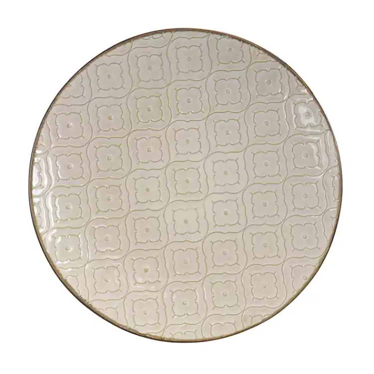 Kirklands Home Cream Embossed 16-pc. Dinnerware Set Ivory Hot