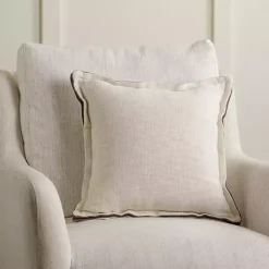 Pillows>Kirklands Home Cream Embroidered Snowflake Pillow Ivory