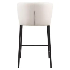 Kirklands Home Cream Faux Leather Liddy Counter Stools, Set of 2 White Outlet