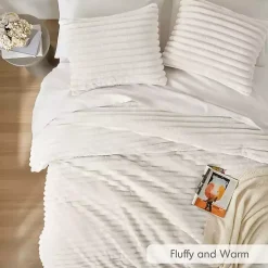 Kirklands Home Cream Fluffy Ribbed 2-pc. Twin Comforter Set Ivory Online