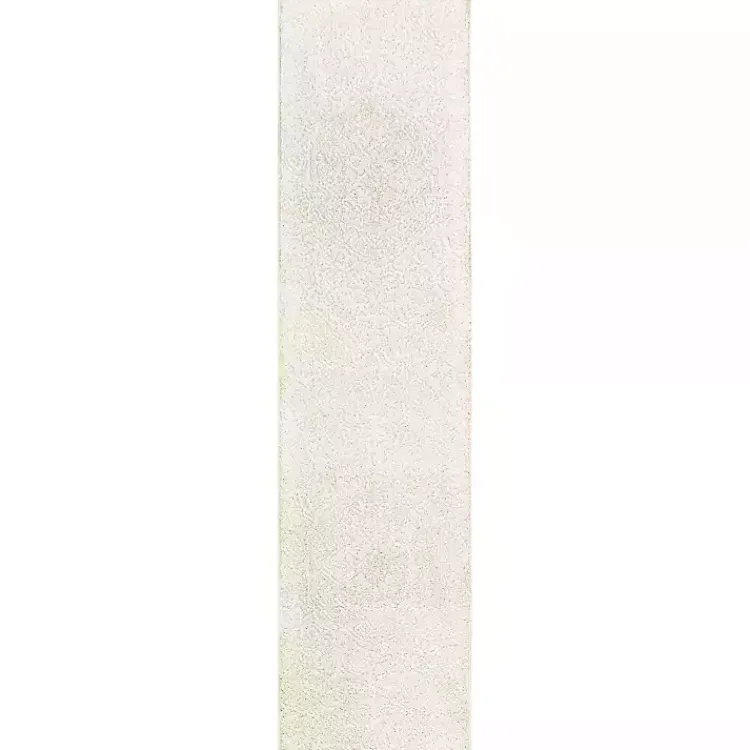 Kirklands Home Cream Francesca Woven Shag Runner, 3x5 Ivory Discount