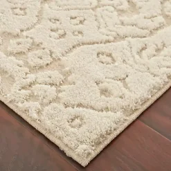 Kirklands Home Cream Francesca Woven Shag Runner, 3x5 Ivory Discount