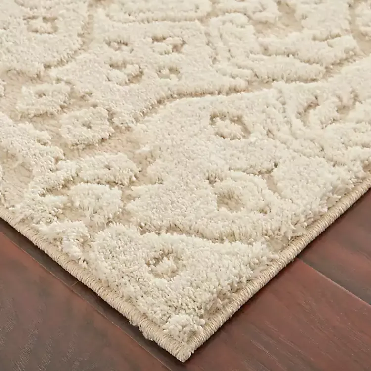 Kirklands Home Cream Francesca Woven Shag Runner, 3x5 Ivory Discount