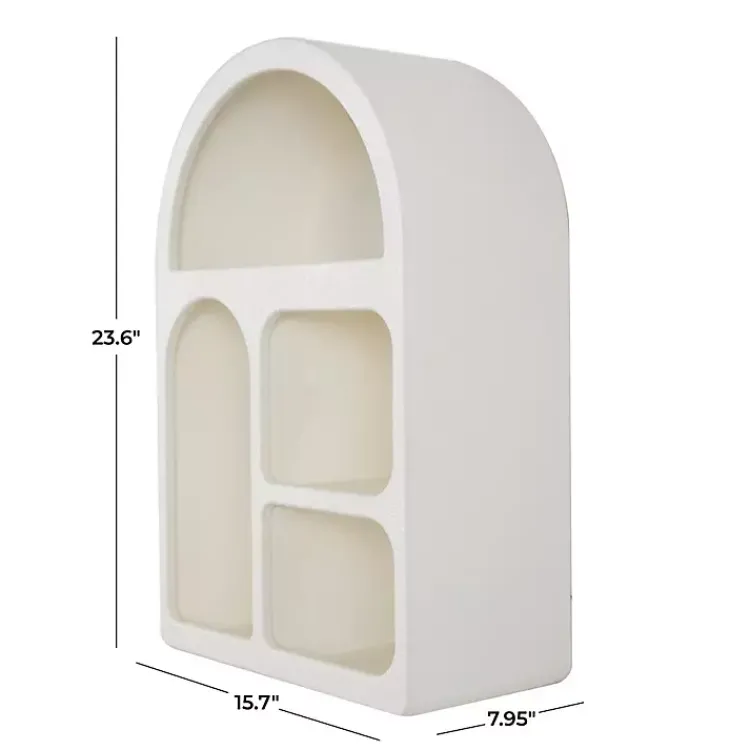 Kirklands Home Cream Geometric Arch Wall Shelf Sale