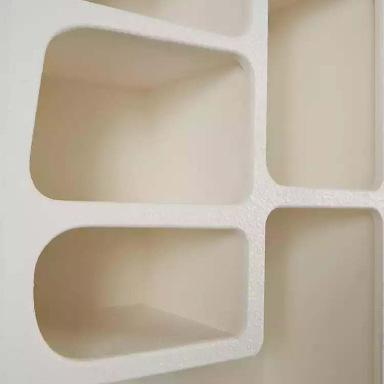 Kirklands Home Cream Geometric 5-Section Wall Shelf Online