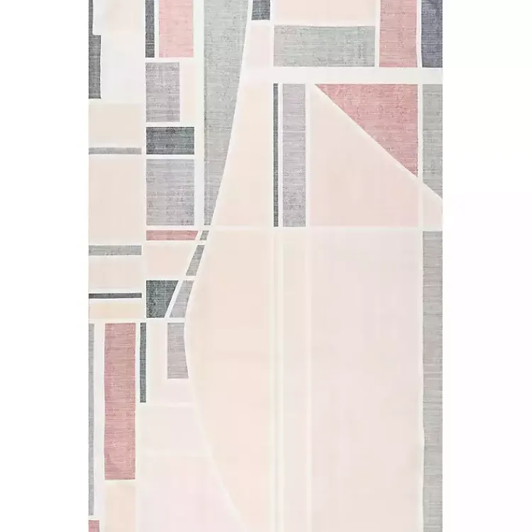 Kirklands Home Cream Geometric Shapes Washable Area Rug, 8x10 Clearance