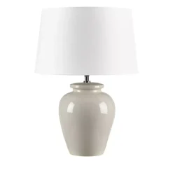 Kirklands Home Cream Glazed Ceramic Anzio Table Lamp White Online