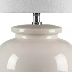 Kirklands Home Cream Glazed Ceramic Anzio Table Lamp White Online