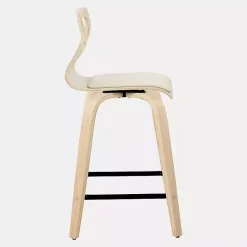 Kirklands Home Cream Golia Swivel Counter Stools, Set of 2 Ivory