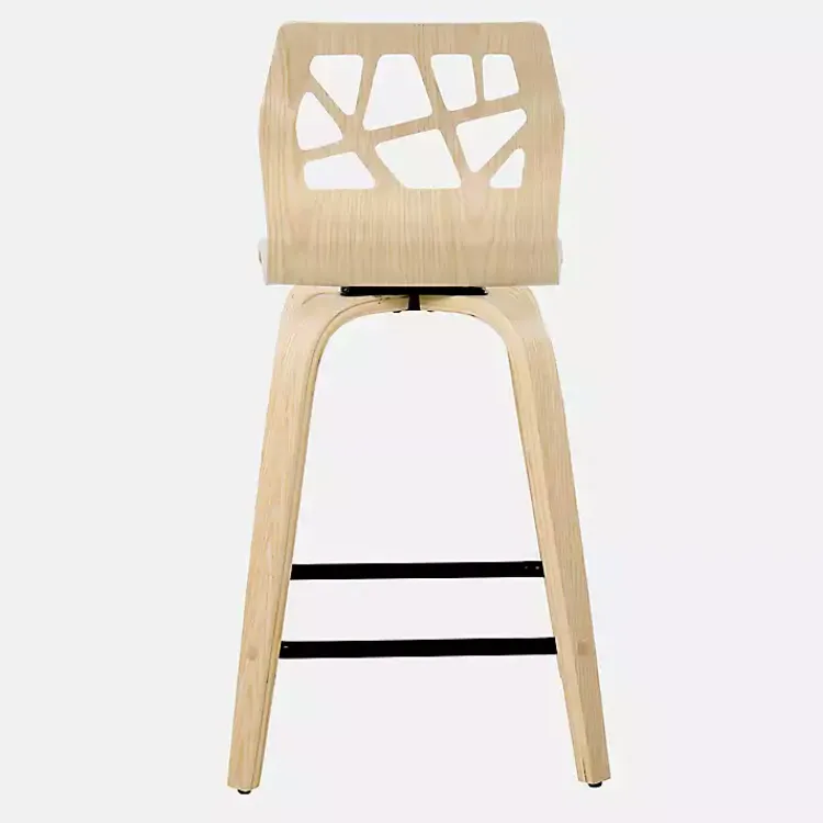 Kirklands Home Cream Golia Swivel Counter Stools, Set of 2 Ivory