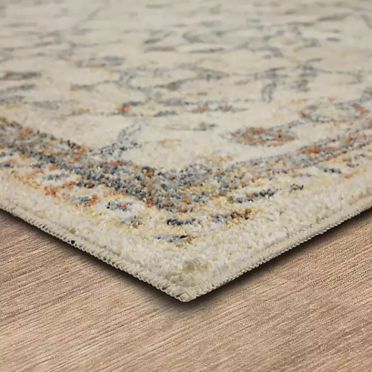 Kirklands Home Cream Granary Floral Runner, 2x8 Ivory Outlet