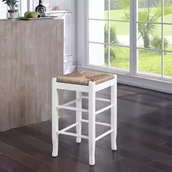 Kirklands Home Cream Handwoven Counter Stool White Online