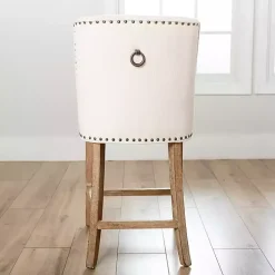 Kirklands Home Cream Julia Counter Stool Ivory