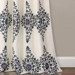 Kirklands Home Cream Keya Medallion Curtain Panel Set, 84 in.