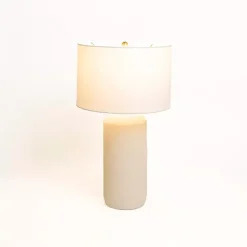 Kirklands Home Cream Louise Table Lamp White New