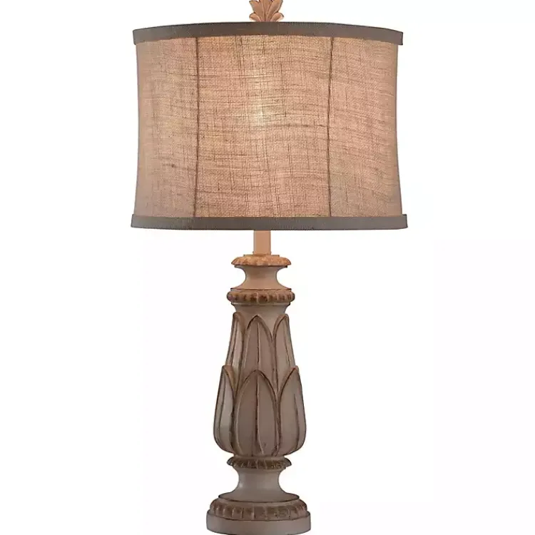 Kirklands Home Cream Mackinaw Table Lamp Ivory Online