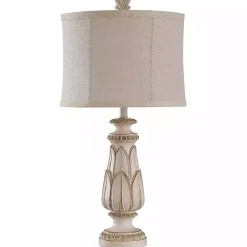 Kirklands Home Cream Mackinaw Table Lamp Ivory Online