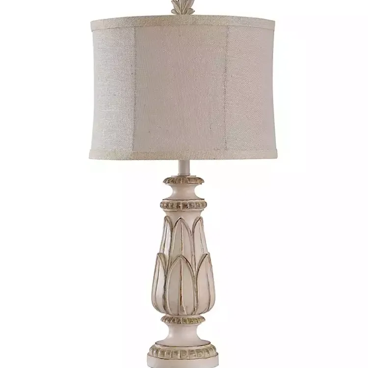 Kirklands Home Cream Mackinaw Table Lamp Ivory Online