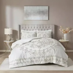 Kirklands Home Cream Medallion California King Comforter Set White Best