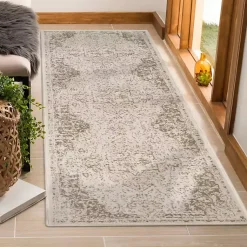 Kirklands Home Cream Medallion Runner Ivory Best