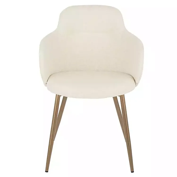 Kirklands Home Cream Modern Accent Chairs, Set of 2 White Discount