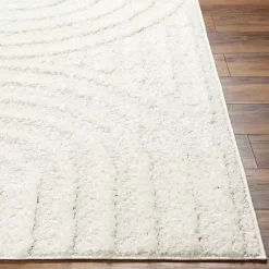 Kirklands Home Cream Modern Curve Area Rug, 6x9 Ivory Best