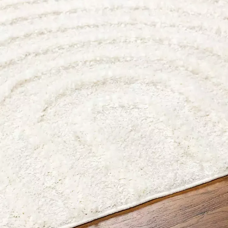 Kirklands Home Cream Modern Curve Area Rug, 6x9 Ivory Best