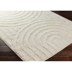 Kirklands Home Cream Modern Curve Area Rug, 6x9 Ivory Best