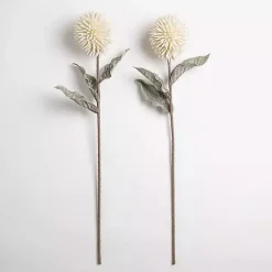 Stems & Bouquets>Kirklands Home Cream Ombre Thistle Flower Stem Ivory