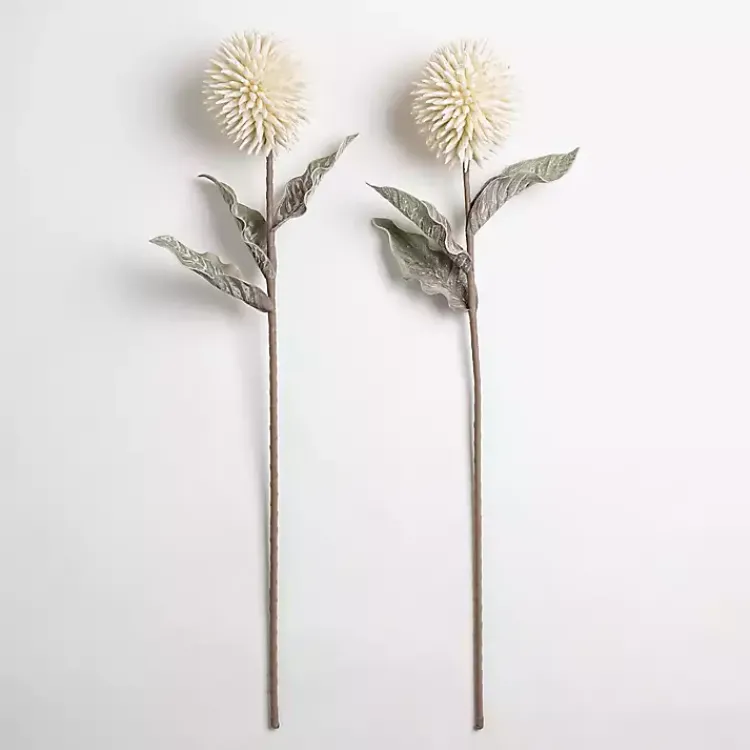 Stems & Bouquets>Kirklands Home Cream Ombre Thistle Flower Stem Ivory