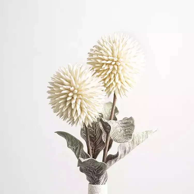 Stems & Bouquets>Kirklands Home Cream Ombre Thistle Flower Stem Ivory