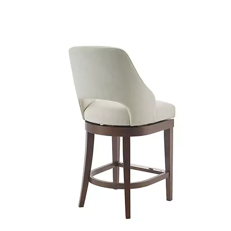 Kirklands Home Cream Open Back Swivel Base Counter Stool White New
