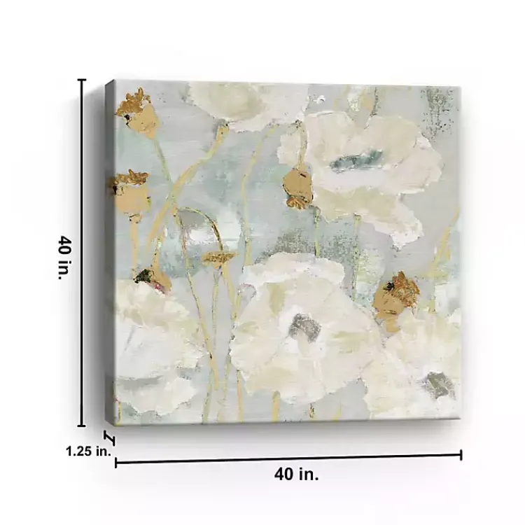 Kirklands Home Cream Poppies in the Wind Giclee Canvas Art Print Discount